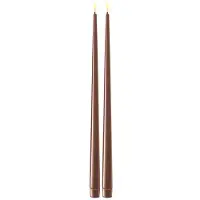 DeluxeHomeart - LED Antiikkikynttilä 38 cm 2 kpl Mokka