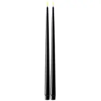 Deluxe Home Art - Real Flame LED Kynttilä 38cm 2 kpl Musta