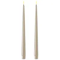 DeluxeHomeart - LED Antiikkikynttilä 2,2x28 cm 2 kpl Hiekka