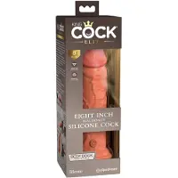 King Cock Elite 8 - realistinen imukuppidildo 20 cm - tumma