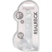 Realrock - realistinen dildo - läpinäkyvä - 19 cm