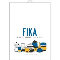 Citronelles - Fika Keittiöpyyhe 50x70 cm Sininen/Keltainen