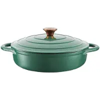 Barbary & Oak - Foundry Valurautapata matala 28 cm 2,5 L Vihreä