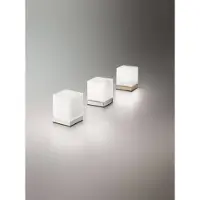 FABAS LUCE Led pöytävalaisin Brenta, himmennettävä, Valkoinen/opaali, Olohuone/ruokailutila, Lasi, Moderni