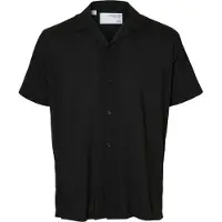 Selected Slhreg-Air Shirt Ss Mix - Black - M