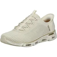 SKECHERS for woman. 104610 Slip-ins Slippers: Glide-Step Gratify - Pace off-white (36), Beige, Flat, Laces, Casual, Sport, Multisport