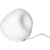 Foscarini Design-pöytävalaisin Hoba Midi, Valkoinen/opaali, Olohuone/ruokailutila, Lasi, Design
