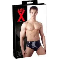 The Latex Collection LATEX - miesten alushousut koveralla anustapilla (musta) - L