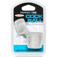 Perfect Fit - SilaSkin penisrengas ja kivestensalparengas (valkoinen)