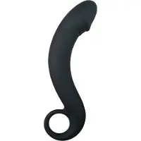 Easytoys Anal Collection - anustappi - kaareva - silikoni musta