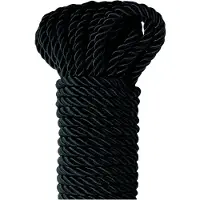 Fetish Silky Rope - shibari‑sidontaköysi (10 m, musta)