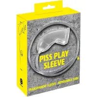 You2Toys Piss Play Sleeve - penispäällinen ulostuloletkulla (läpinäkyvä)