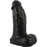 Realistixxx Real Giant - realistinen dildo kiveksillä - 22 cm - musta