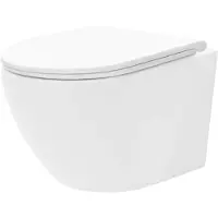 REA Carlo Mini Flat N Tornado Rimless seinälle ripustettava wc-istuin