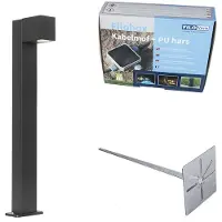 QAZQA Teollinen seisova ulkovalaisin musta 65 cm IP44 - Baleno