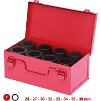 Ks Tools Hylsysarja 515.0308; 1''; 24-38 mm; 8 kpl.