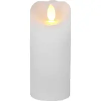 Star Trading Glow 12,5cm B/O Vahakynttilä ajastimella , valkoinen