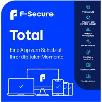 F-SECURE Total -tilauslisenssi, 2 vuotta, 7 laitetta, e-key