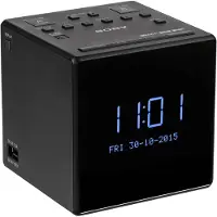 Sony XDRC1DBP, Kello, DAB, DAB+, FM, 87,5 - 108 MHz, 174,928 - 239,2 MHz, LCD, Valkoinen (XDRC1DBP.CED)