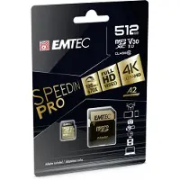Emtec ECMSDM512GXC10SP, 512 GB, MicroSDXC, Luokka 10, UHS-I, 100 MB/s, 95 MB/s