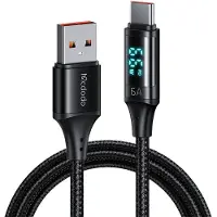 Mcdodo NÄYTÖLLÄ VARUSTETTU USB-C-PIKALAUTAUS USB TYPE C 5A 66W 1M