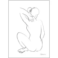 Poster & Frame - Wild Apple Juliste 30x40 cm Nude sketch i
