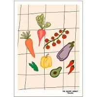 Poster & Frame - Engberg Studio Juliste 30x40 cm Farmers market veggies