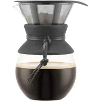 Bodum - Pour over Keitin 8 kupillista 1 L Musta