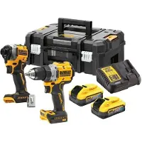 DeWalt Työkalusarja DCK2051E2T-QW (DCD800 + DCF850); 18 V; 2x1,7 Ah akku