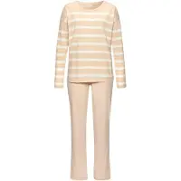 s.Oliver Pyjama beige / valkoinen
