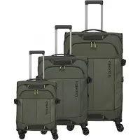 Travelite Briize 4-pyöräinen Matkalaukkusetti 3-osainen Laajennettava Oliivinvihreä