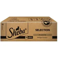 Sheba 144x85g Herkut hyytelössä siipikarjalajitelma kissan märkäruoka