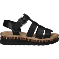 Rieker Ladies' Sandals V7904-00 Black - Black - 36