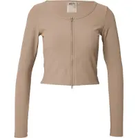 Aim'n Ribbed Performance Zipped Cardigan - Brown - M