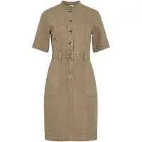 ROUGE EDIT Rounova 2/4 Short Denim Dress - Beige - 38