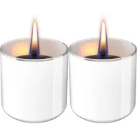 Tenderflame - Lilly 8 Sisustustuli 2 kpl + polttoaine 0,5 L Valkoinen