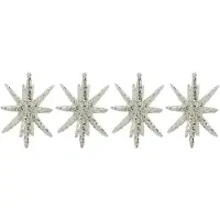 House Doctor - Spike Joulukuusenkoriste tähdet 7,5 cm 4 kpl Hopea