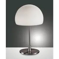 FABAS LUCE Yöpöytävalaisin Gaia big, Alumiini/harmaa/sinkki, Makuuhuone, Metalli, Moderni