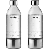 AARKE PET Polished Steel juomapullo 450 ml 2 kpl