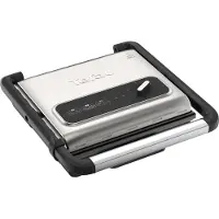 Tefal Inicio GC242D, Musta, Ruostumaton teräs, Suorakulmainen, Rotaatio, 740 cm², 28,8 x 25,8 mm, Saranakansi