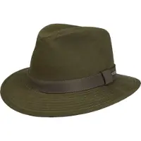 Stetson Waxed Traveller Cloth Hat Olive Hatut 57/M