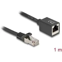 DeLOCK 90294, 1 m, Cat6a, S/FTP (S-STP), RJ-45, RJ-45, Musta