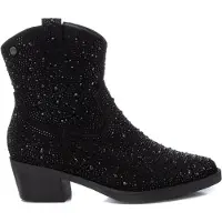 Xti for woman. 14311601-NEGRO Ankle boots 143116 black (36), 3 to 5 cm, Suede, Zip, Casual