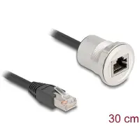 DeLOCK 88187, 0,3 m, Cat5e, S/UTP (STP), RJ-45, RJ-45, Musta, Hopea