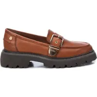 Carmela for woman. 16190702-CAMEL Leather moccasins 161907 brown (37), Flat, None, Casual