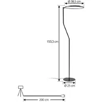 LINDBY Led lattiavalaisin Rayon , Musta, Olohuone/ruokailutila, Metalli, Moderni