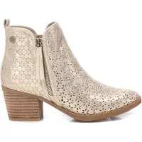 Refresh for woman. 17278406-ORO Ankle boots 172784 gold (41), 5 to 8 cm, Zip, Casual