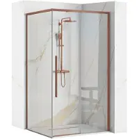 REA SOLAR Copper suihkukaappi Brush 90x90