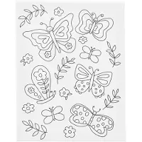 Creativ Company Painting canvas with print butterflies - 24x30cm