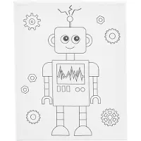 Creativ Company Painting Canvas with Print Robot - 24x30cm